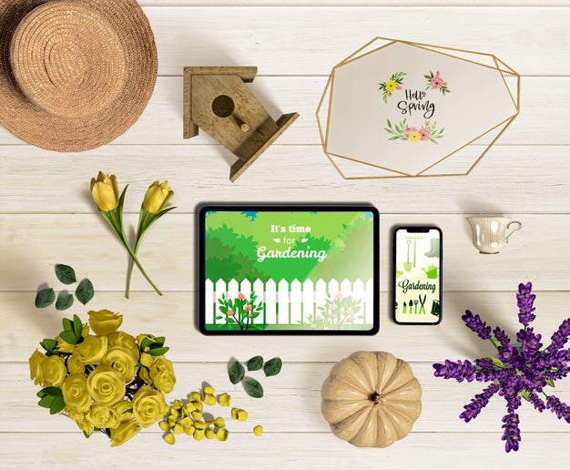 Free Beautiful Spring Concept Mock-Up Psd