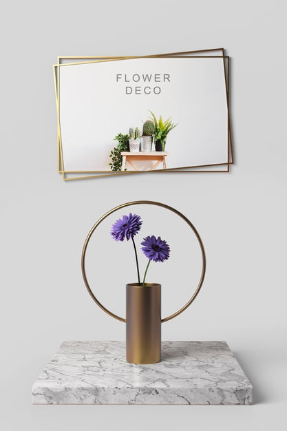 Free Beautiful Spring Deco Concept Mock-Up Psd