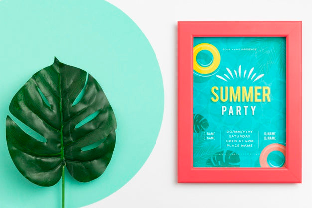 Free Beautiful Summer Concept Mock-Up Psd