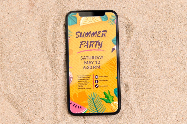 Free Beautiful Summer Concept Mock-Up Psd