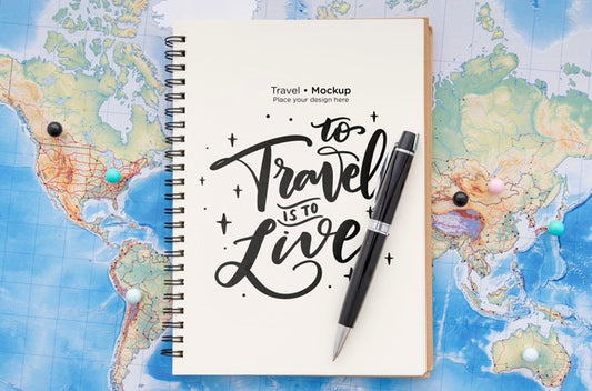 Free Beautiful Travel Concept Mock-Up Psd