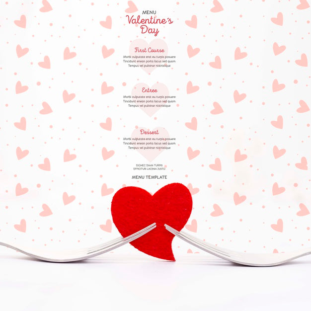 Free Beautiful Valentine'S Day Menu Psd