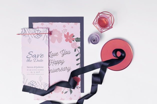 Free Beautiful Wedding Card Mockup Psd