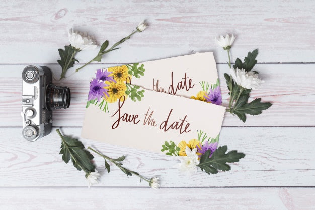 Free Beautiful Wedding Card Mockup Psd