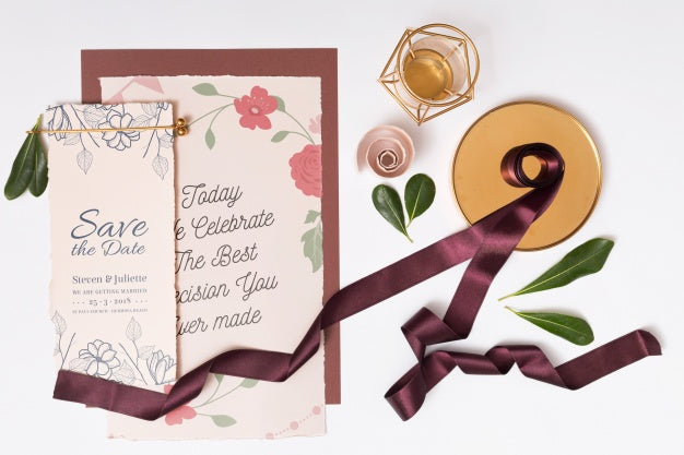 Free Beautiful Wedding Card Mockup Psd