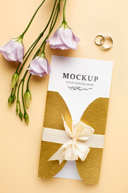 Free Beautiful Wedding Concept Mock-Up Psd