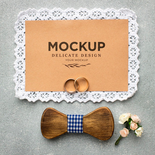 Free Beautiful Wedding Concept Mock-Up Psd