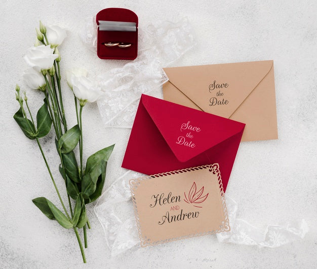 Free Beautiful Wedding Concept Mock-Up Psd