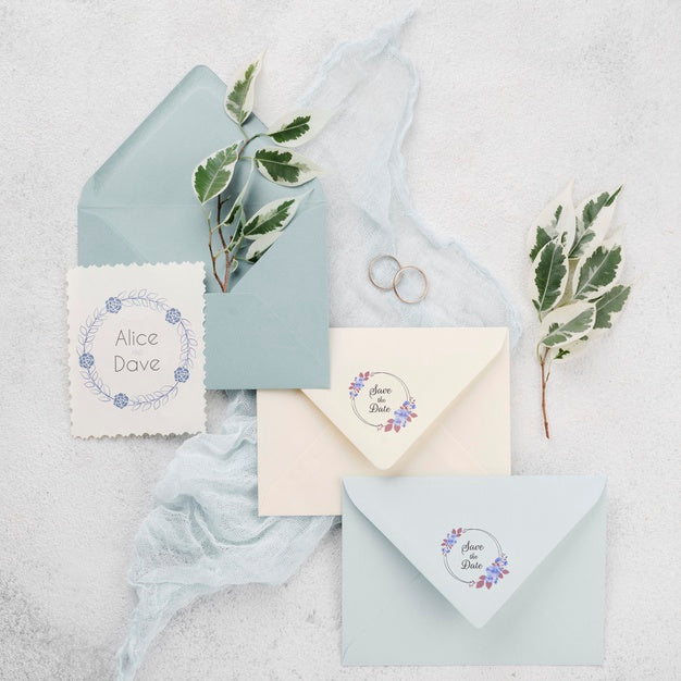 Free Beautiful Wedding Concept Mock-Up Psd