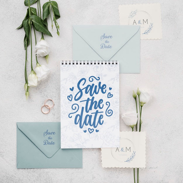 Free Beautiful Wedding Concept Mock-Up Psd