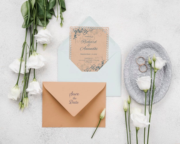 Free Beautiful Wedding Concept Mock-Up Psd