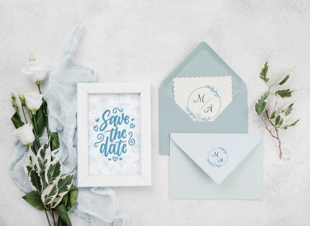 Free Beautiful Wedding Concept Mock-Up Psd