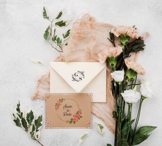 Free Beautiful Wedding Concept Mock-Up Psd