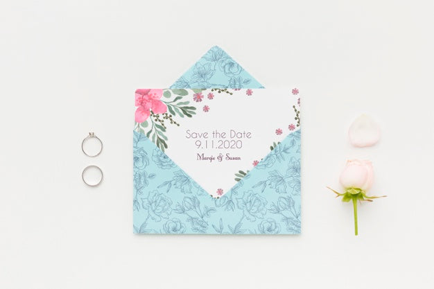 Free Beautiful Wedding Concept Mock-Up Psd