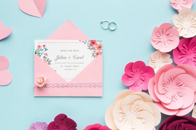 Free Beautiful Wedding Concept Mock-Up Psd