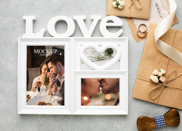 Free Beautiful Wedding Concept Mock-Up Psd