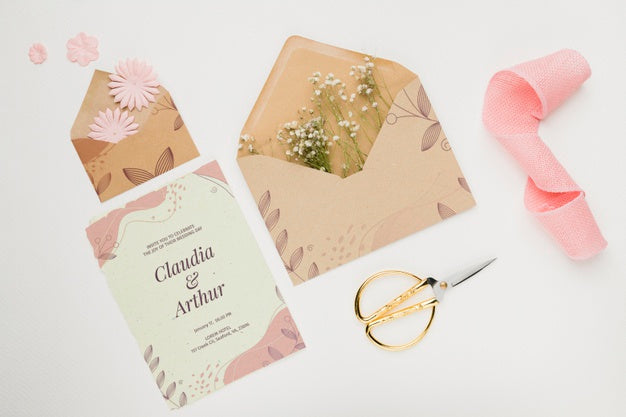 Free Beautiful Wedding Concept Mock-Up Psd