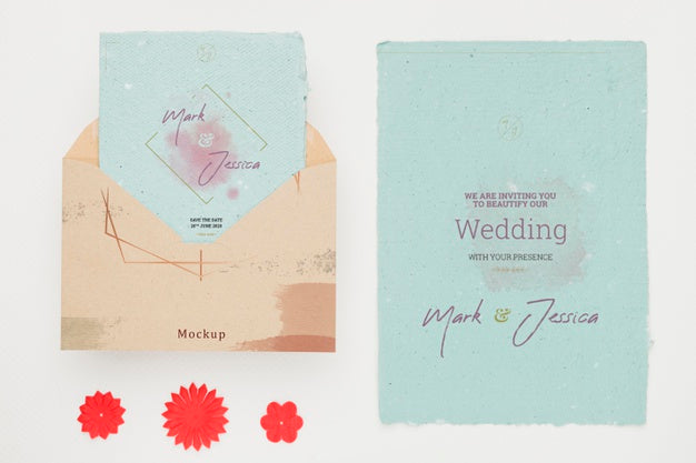 Free Beautiful Wedding Concept Mock-Up Psd