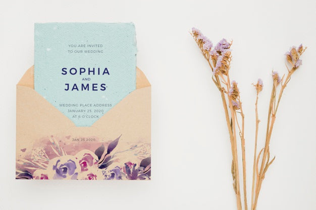 Free Beautiful Wedding Concept Mock-Up Psd