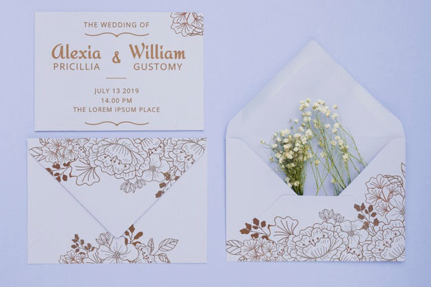 Free Beautiful Wedding Concept Mock-Up Psd