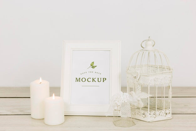 Free Beautiful Wedding Concept Mock-Up Psd