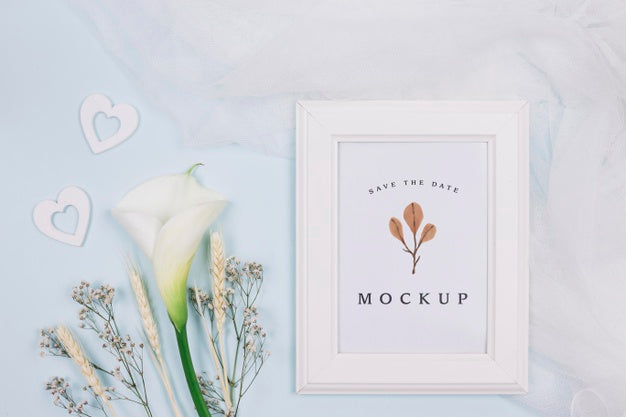 Free Beautiful Wedding Concept Mock-Up Psd