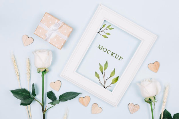 Free Beautiful Wedding Concept Mock-Up Psd