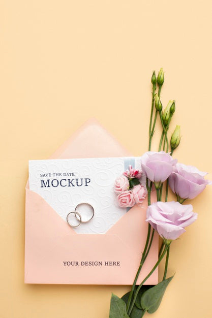 Free Beautiful Wedding Concept Mock-Up Psd