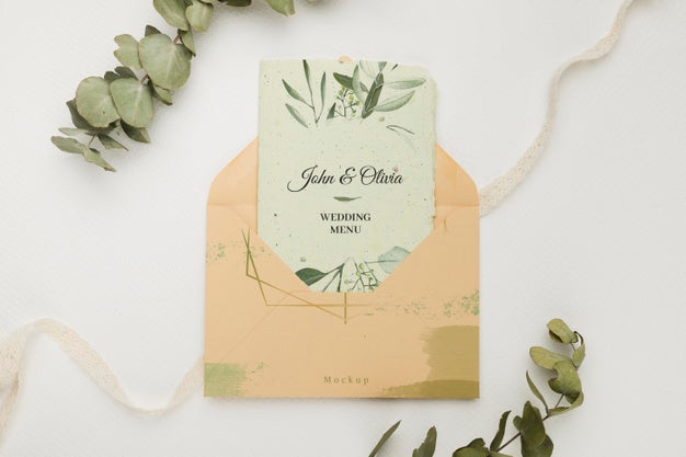 Free Beautiful Wedding Concept Mock-Up Psd