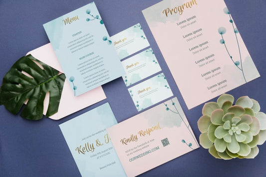 Free Beautiful Wedding Concept Mock-Up Psd