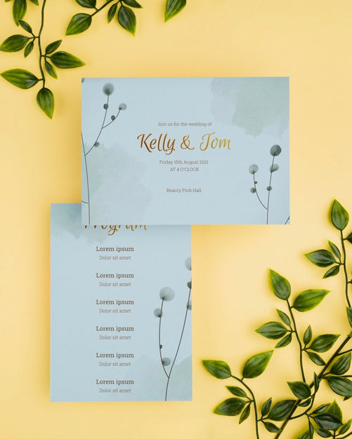 Free Beautiful Wedding Concept Mock-Up Psd