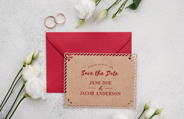 Free Beautiful Wedding Concept Mock-Up Psd