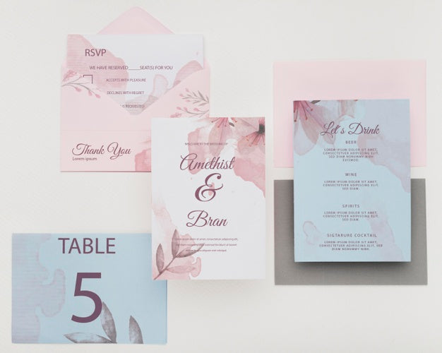 Free Beautiful Wedding Concept Mock-Up Psd