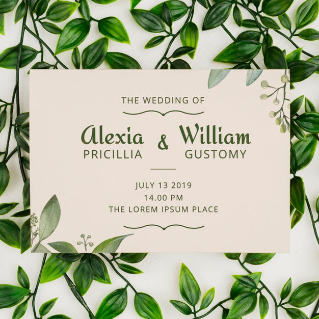 Free Beautiful Wedding Concept Mock-Up Psd