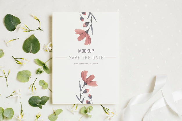 Free Beautiful Wedding Concept Mock-Up Psd