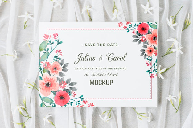 Free Beautiful Wedding Concept Mock-Up Psd