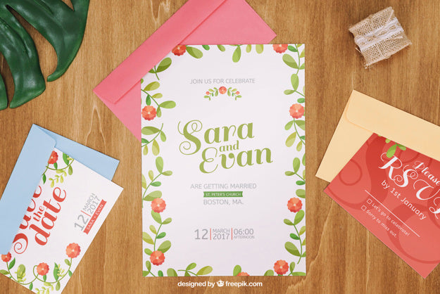 Free Beautiful Wedding Mockup Psd