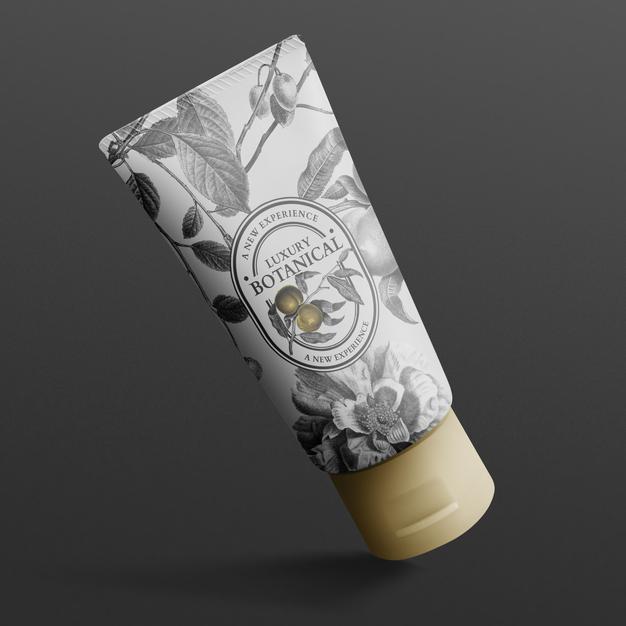 Free Beauty Botanical Cream Tube Mockup Psd