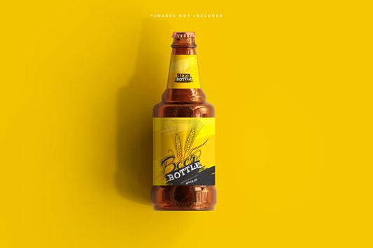 Free Beer Bottle Mockup Psd