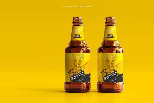 Free Beer Bottle Mockup Psd