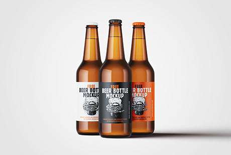 Free Beer Bottle Mockup