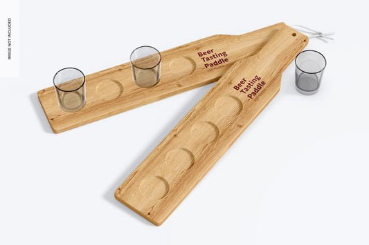 Free Beer Tasting Paddles Mockup Psd