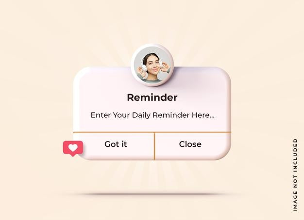 Free Beige Reminder In 3D Design Mockup Template Psd