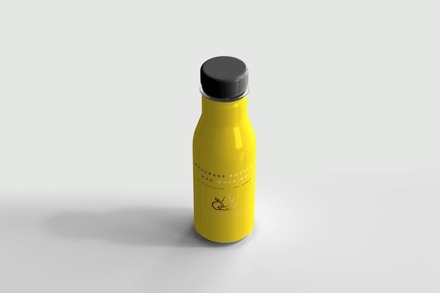 Free Beverage Bottle Mockup Psd