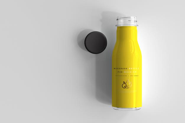 Free Beverage Bottle Mockup Psd