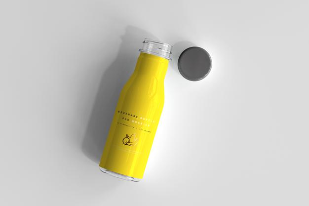 Free Beverage Bottle Mockup Psd