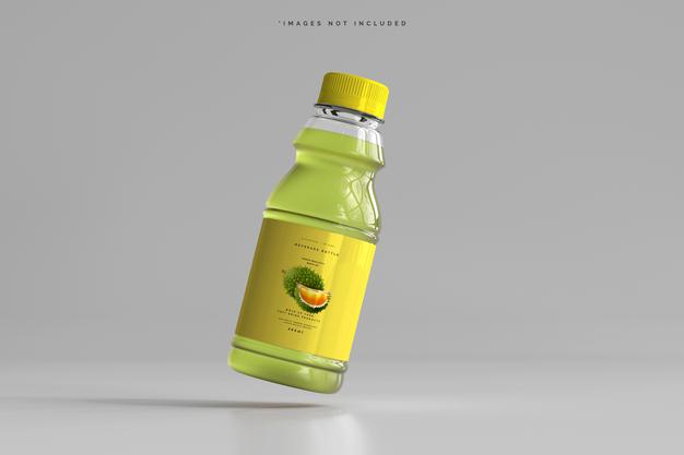 Free Beverage Bottle Mockup Psd