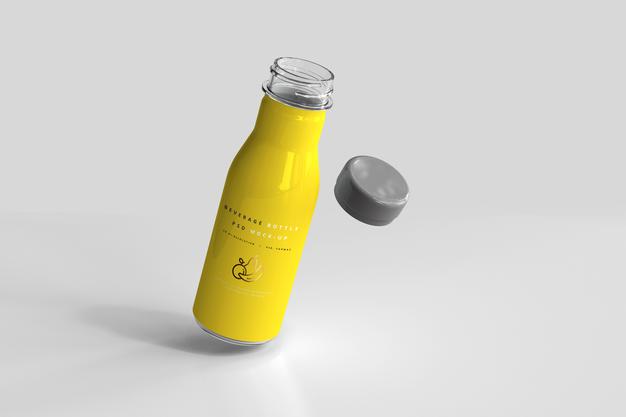 Free Beverage Bottle Mockup Psd