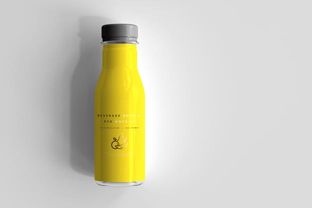 Free Beverage Bottle Mockup Psd