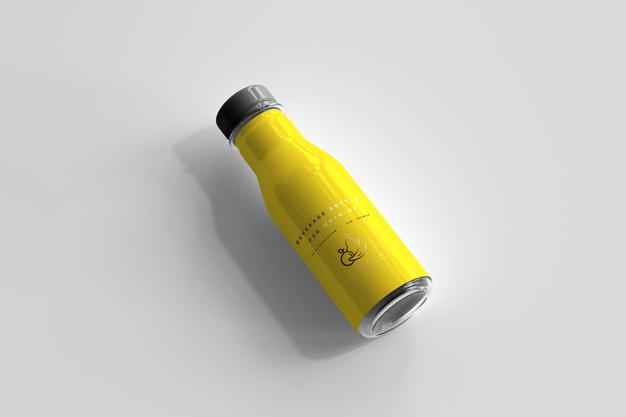 Free Beverage Bottle Mockup Psd